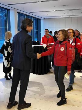 Minister Luka mesec in predsenica Magdalena Piko 